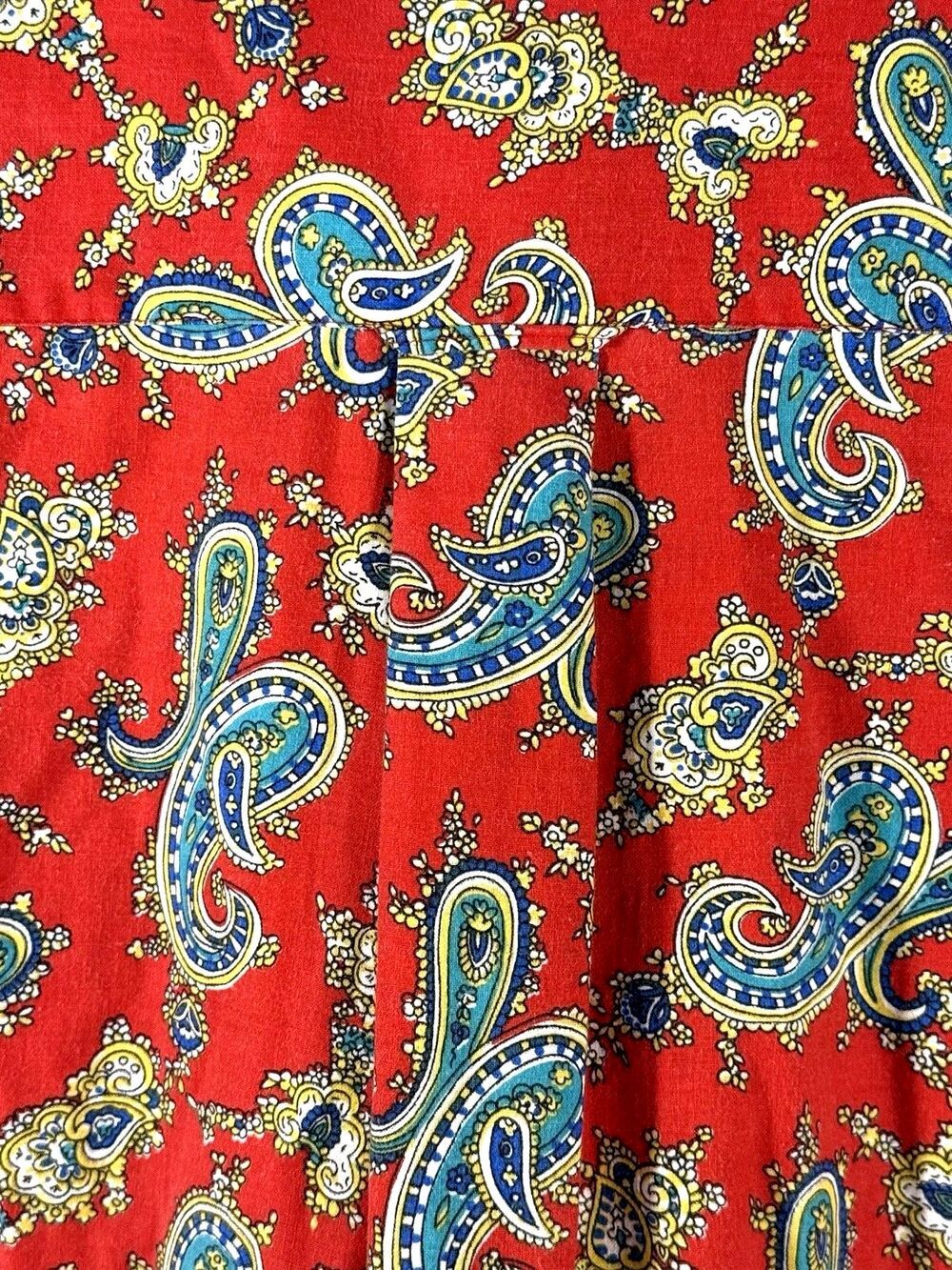 Vintage Lord & Taylor The Man’s Shop Red Paisley Shirt Mens XL 100% Cotton USA - Picture 4 of 9